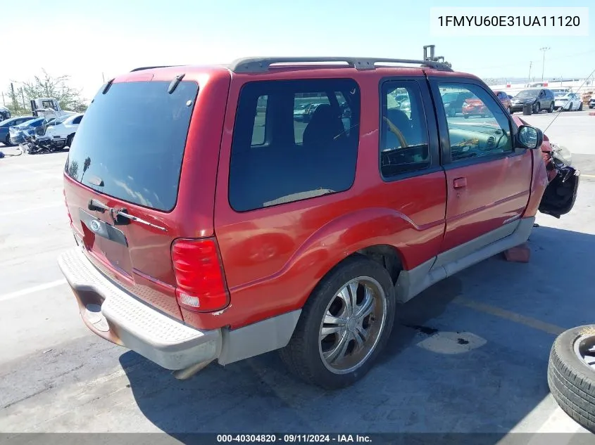 1FMYU60E31UA11120 2001 Ford Explorer Sport