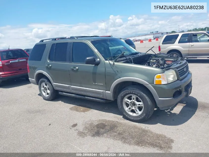 2002 Ford Explorer Xlt VIN: 1FMZU63E62UA80238 Lot: 39569244