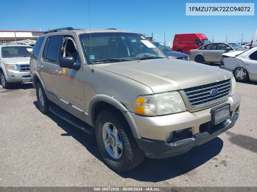 2002 Ford Explorer Xlt VIN: 1FMZU73K72ZC94072 Lot: 40532737