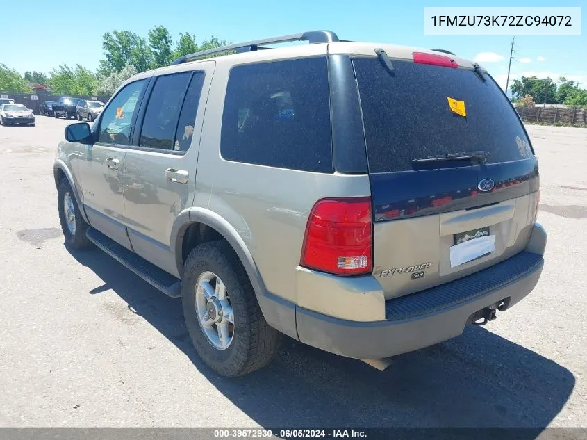 2002 Ford Explorer Xlt VIN: 1FMZU73K72ZC94072 Lot: 40532737