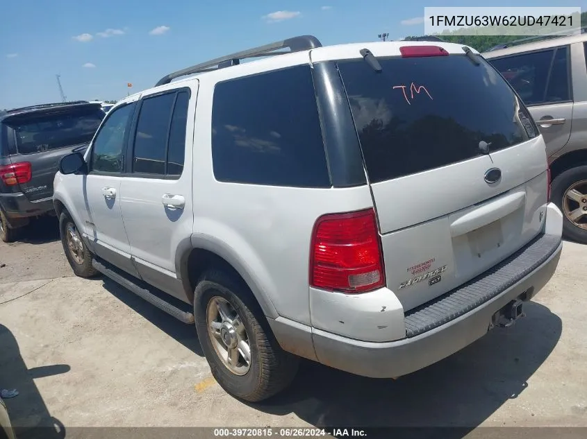 2002 Ford Explorer Xlt VIN: 1FMZU63W62UD47421 Lot: 39720815