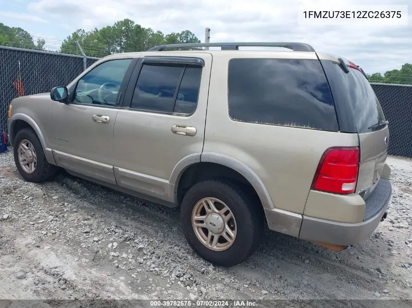 2002 Ford Explorer Xlt VIN: 1FMZU73E12ZC26375 Lot: 39782575