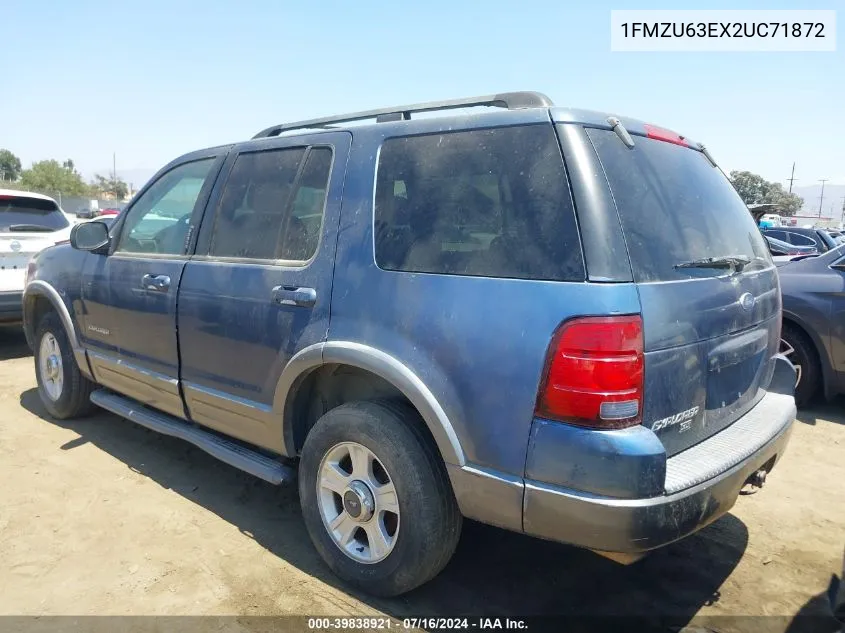 2002 Ford Explorer Xlt VIN: 1FMZU63EX2UC71872 Lot: 39838921