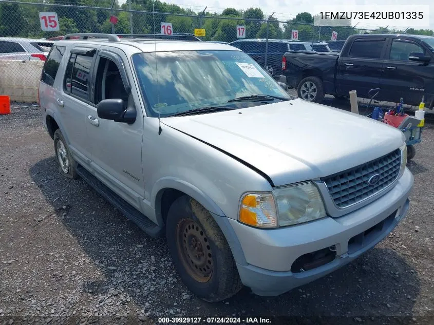 2002 Ford Explorer Xlt VIN: 1FMZU73E42UB01335 Lot: 39929127