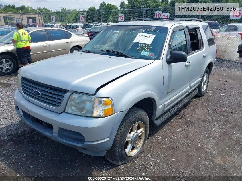 2002 Ford Explorer Xlt VIN: 1FMZU73E42UB01335 Lot: 39929127