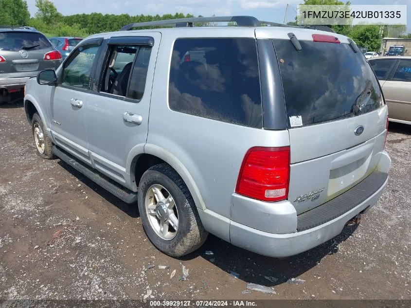 2002 Ford Explorer Xlt VIN: 1FMZU73E42UB01335 Lot: 39929127