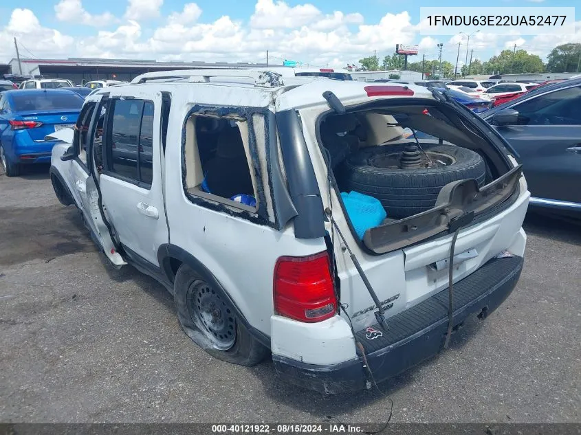 2002 Ford Explorer Xlt VIN: 1FMDU63E22UA52477 Lot: 40121922