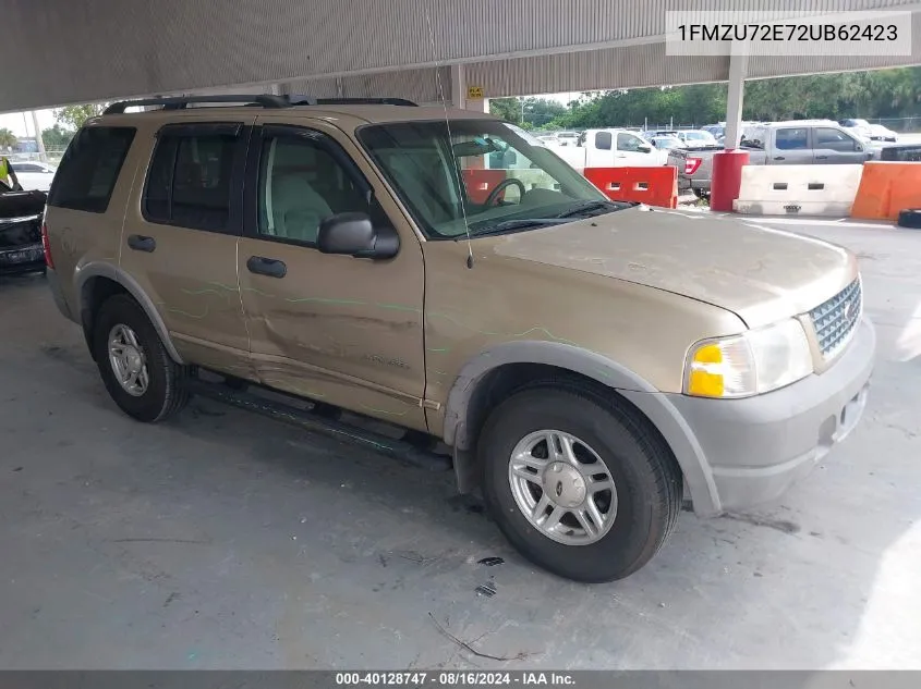 2002 Ford Explorer Xls VIN: 1FMZU72E72UB62423 Lot: 40128747