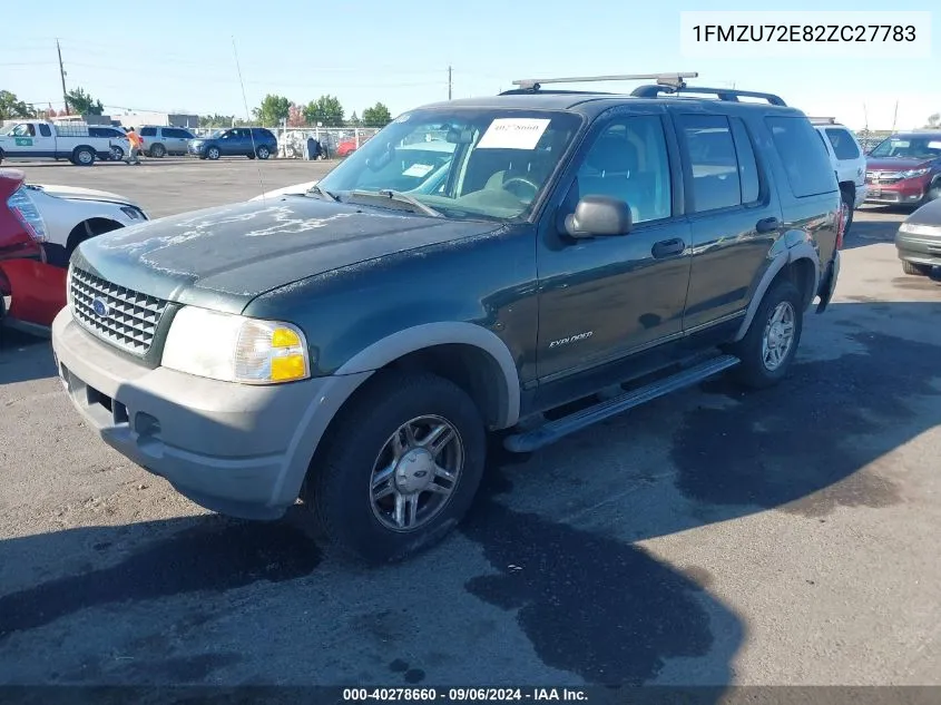 2002 Ford Explorer Xls VIN: 1FMZU72E82ZC27783 Lot: 40278660