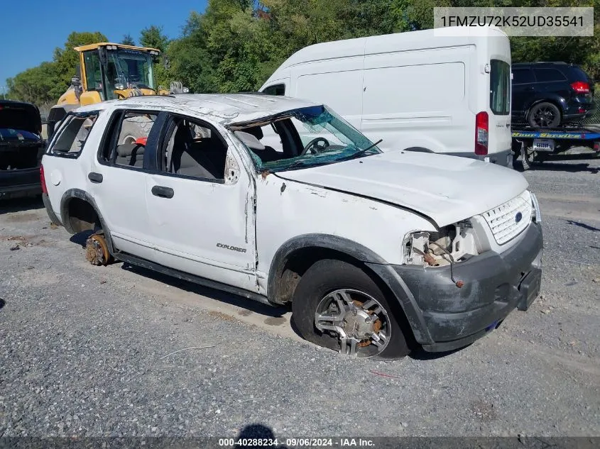 2002 Ford Explorer Xls VIN: 1FMZU72K52UD35541 Lot: 40288234