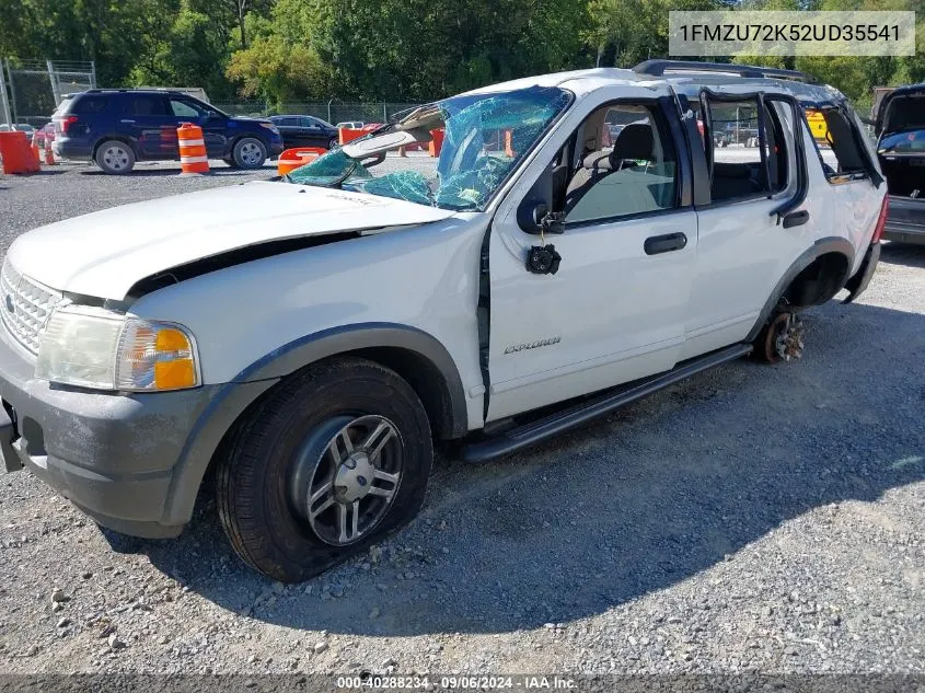 2002 Ford Explorer Xls VIN: 1FMZU72K52UD35541 Lot: 40288234