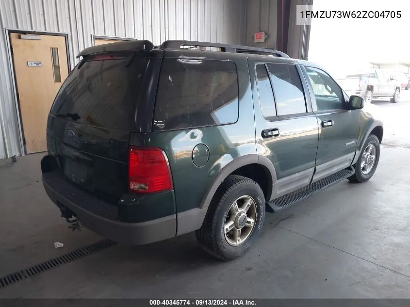 2002 Ford Explorer Xlt VIN: 1FMZU73W62ZC04705 Lot: 40345774