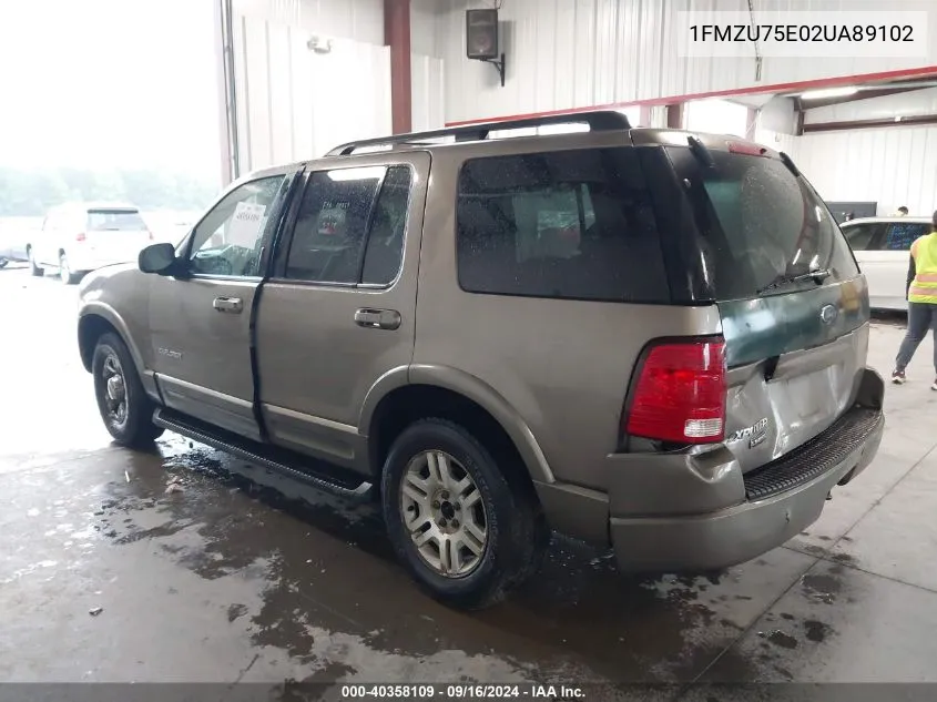 2002 Ford Explorer Limited VIN: 1FMZU75E02UA89102 Lot: 40358109