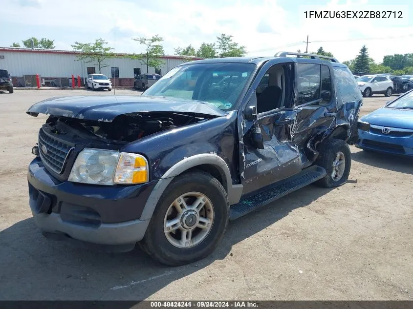 2002 Ford Explorer Xlt VIN: 1FMZU63EX2ZB82712 Lot: 40424241