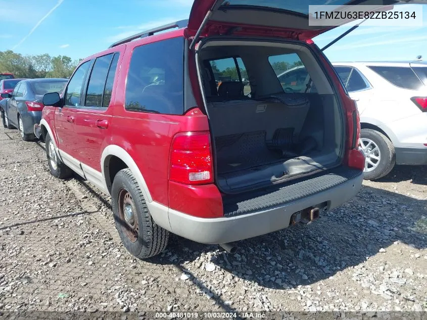 2002 Ford Explorer Xlt VIN: 1FMZU63E82ZB25134 Lot: 40481019