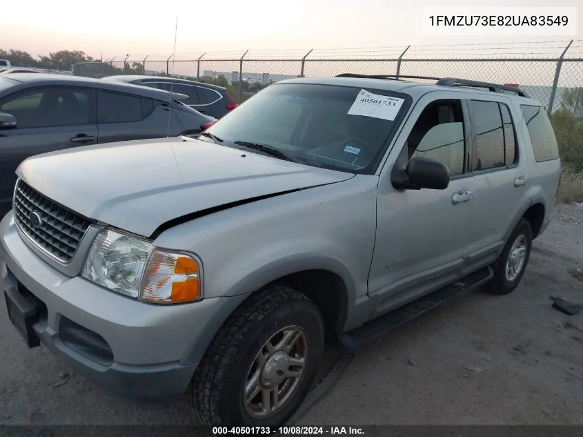 2002 Ford Explorer Xlt VIN: 1FMZU73E82UA83549 Lot: 40501733