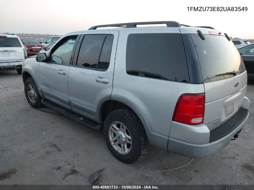 2002 Ford Explorer Xlt VIN: 1FMZU73E82UA83549 Lot: 40501733