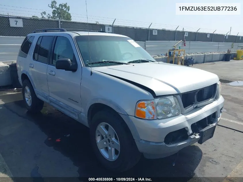 2002 Ford Explorer Xlt VIN: 1FMZU63E52UB77236 Lot: 40538808