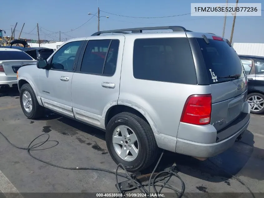 2002 Ford Explorer Xlt VIN: 1FMZU63E52UB77236 Lot: 40538808