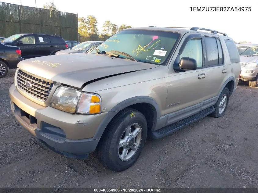 2002 Ford Explorer Xlt VIN: 1FMZU73E82ZA54975 Lot: 40554986