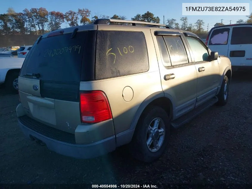 2002 Ford Explorer Xlt VIN: 1FMZU73E82ZA54975 Lot: 40554986