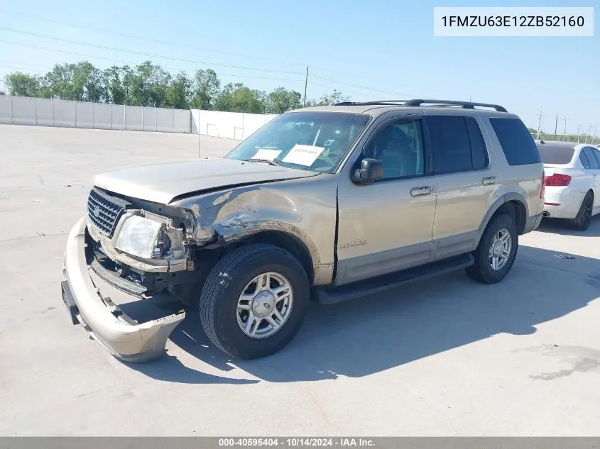 2002 Ford Explorer Xlt VIN: 1FMZU63E12ZB52160 Lot: 40595404