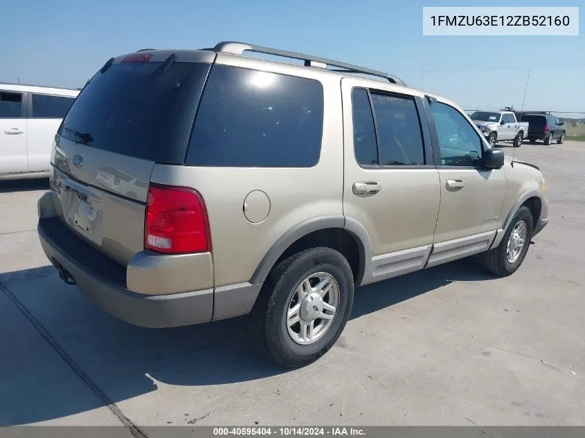 2002 Ford Explorer Xlt VIN: 1FMZU63E12ZB52160 Lot: 40595404