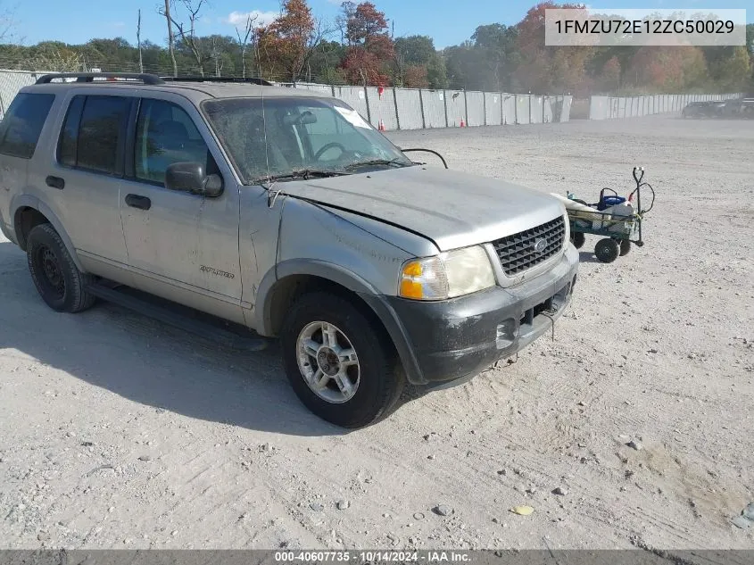 2002 Ford Explorer Xls VIN: 1FMZU72E12ZC50029 Lot: 40607735