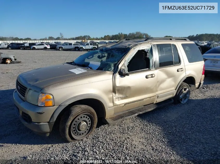 2002 Ford Explorer Xlt VIN: 1FMZU63E52UC71729 Lot: 40618532