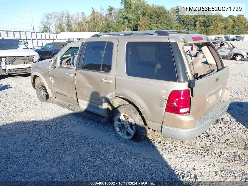 2002 Ford Explorer Xlt VIN: 1FMZU63E52UC71729 Lot: 40618532