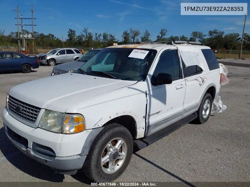 2002 Ford Explorer Xlt VIN: 1FMZU73E92ZA28353 Lot: 40677846