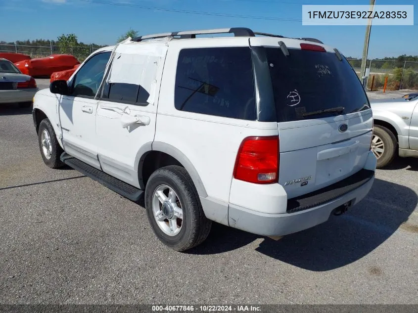 2002 Ford Explorer Xlt VIN: 1FMZU73E92ZA28353 Lot: 40677846