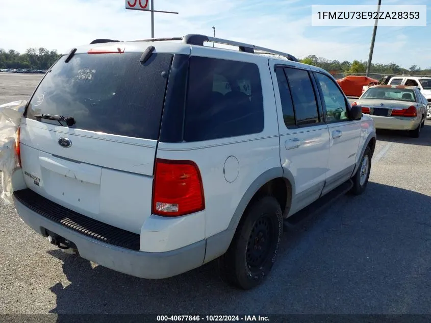 2002 Ford Explorer Xlt VIN: 1FMZU73E92ZA28353 Lot: 40677846