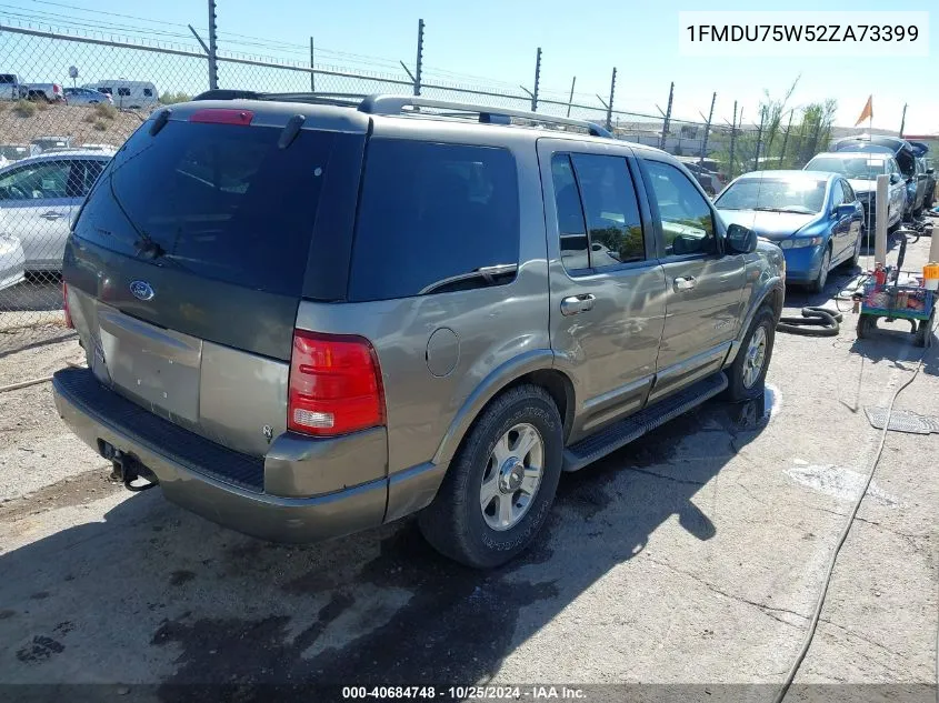 2002 Ford Explorer Limited VIN: 1FMDU75W52ZA73399 Lot: 40684748