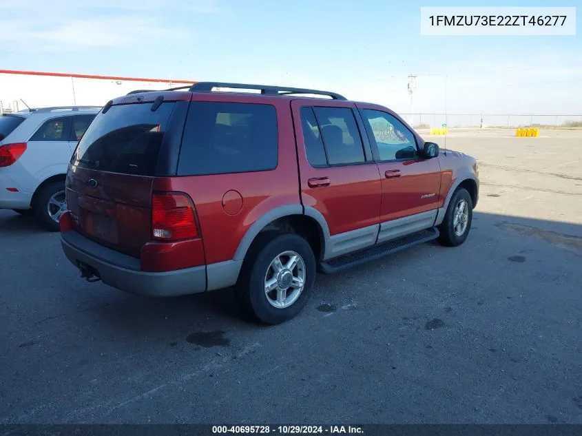 2002 Ford Explorer Xlt VIN: 1FMZU73E22ZT46277 Lot: 40695728