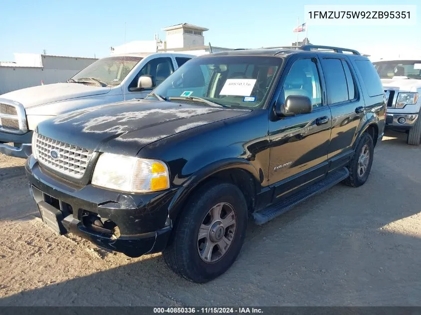 2002 Ford Explorer Limited VIN: 1FMZU75W92ZB95351 Lot: 40850336