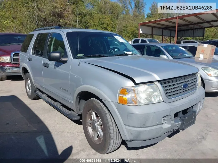 2002 Ford Explorer Xls VIN: 1FMZU62EX2UB46288 Lot: 40876868