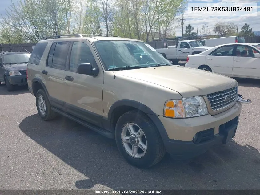 2003 Ford Explorer VIN: 1FMZU73K53UB34481 Lot: 40268097