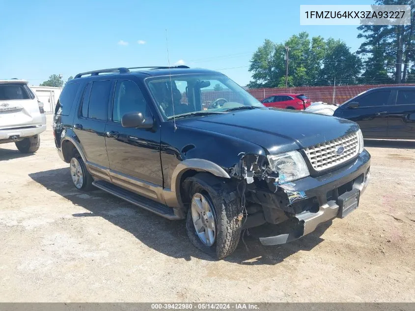 1FMZU64KX3ZA93227 2003 Ford Explorer Eddie Bauer