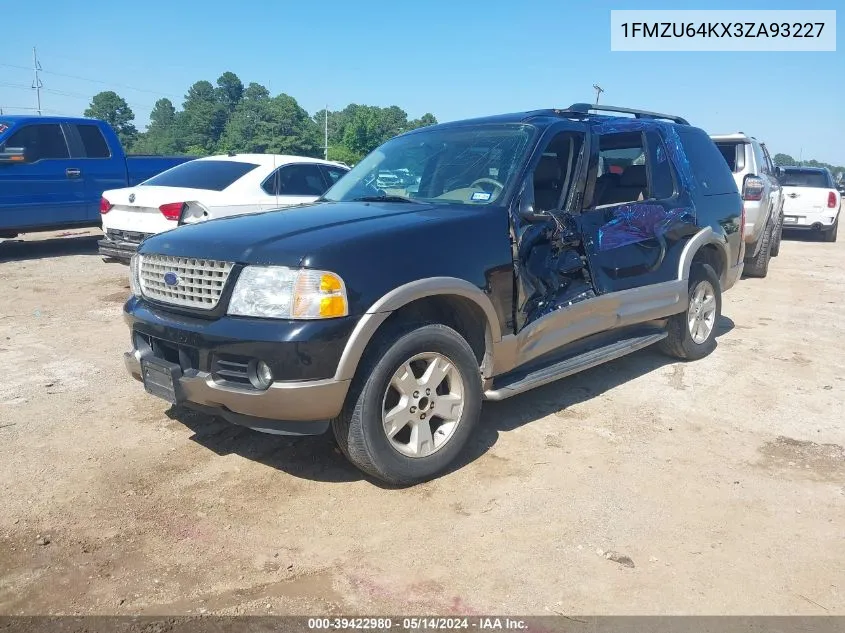 1FMZU64KX3ZA93227 2003 Ford Explorer Eddie Bauer