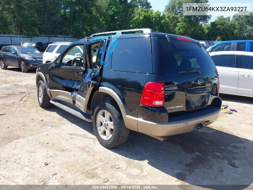 2003 Ford Explorer Eddie Bauer VIN: 1FMZU64KX3ZA93227 Lot: 39422980