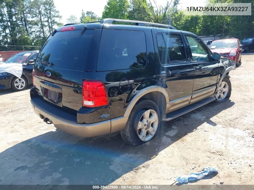 2003 Ford Explorer Eddie Bauer VIN: 1FMZU64KX3ZA93227 Lot: 39422980