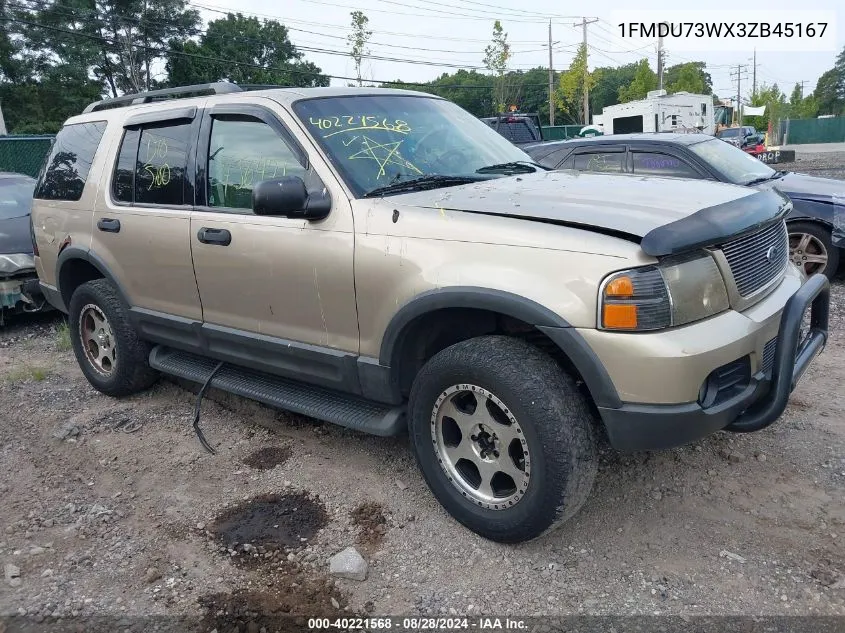 2003 Ford Explorer Nbx/Xlt VIN: 1FMDU73WX3ZB45167 Lot: 40221568