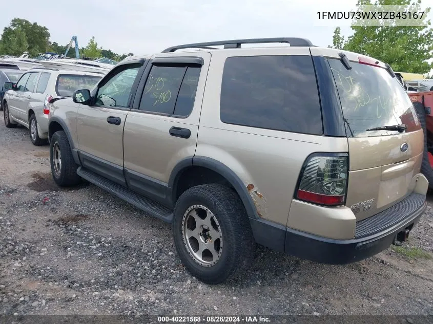 2003 Ford Explorer Nbx/Xlt VIN: 1FMDU73WX3ZB45167 Lot: 40221568