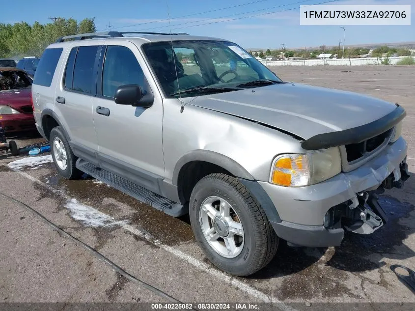 2003 Ford Explorer Nbx/Xlt VIN: 1FMZU73W33ZA92706 Lot: 40225082