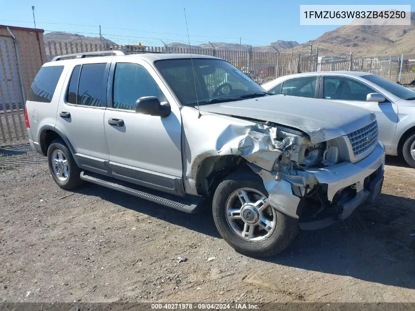 2003 Ford Explorer Nbx/Xlt VIN: 1FMZU63W83ZB45250 Lot: 40271978