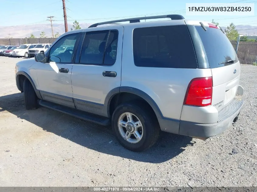 2003 Ford Explorer Nbx/Xlt VIN: 1FMZU63W83ZB45250 Lot: 40271978