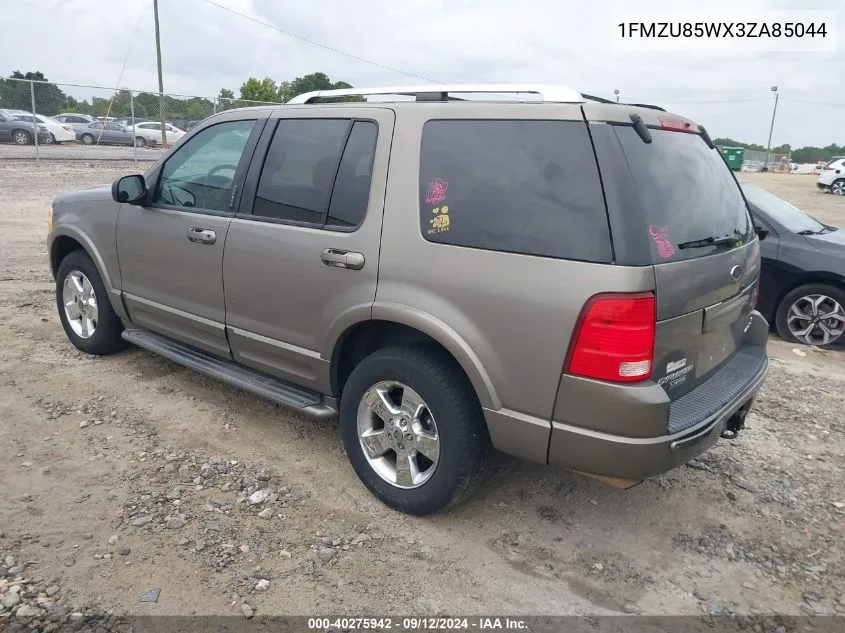 2003 Ford Explorer Limited VIN: 1FMZU85WX3ZA85044 Lot: 40275942