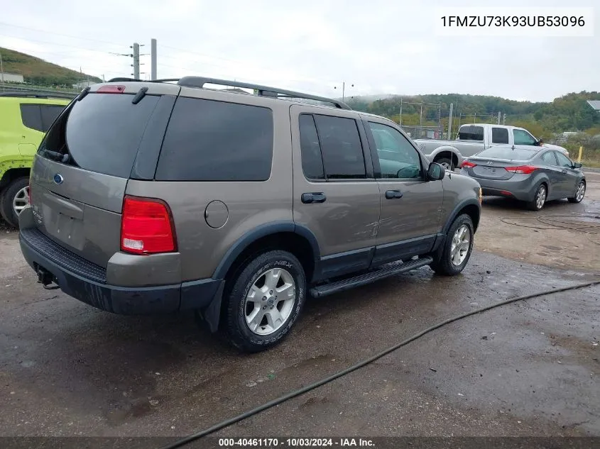 2003 Ford Explorer Nbx/Xlt VIN: 1FMZU73K93UB53096 Lot: 40461170