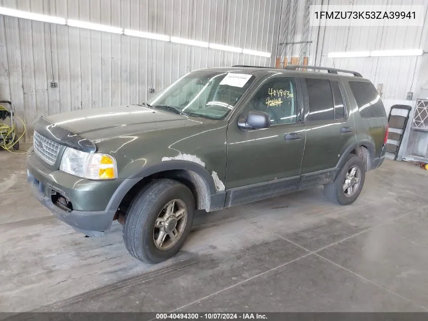 2003 Ford Explorer Nbx/Xlt VIN: 1FMZU73K53ZA39941 Lot: 40494300